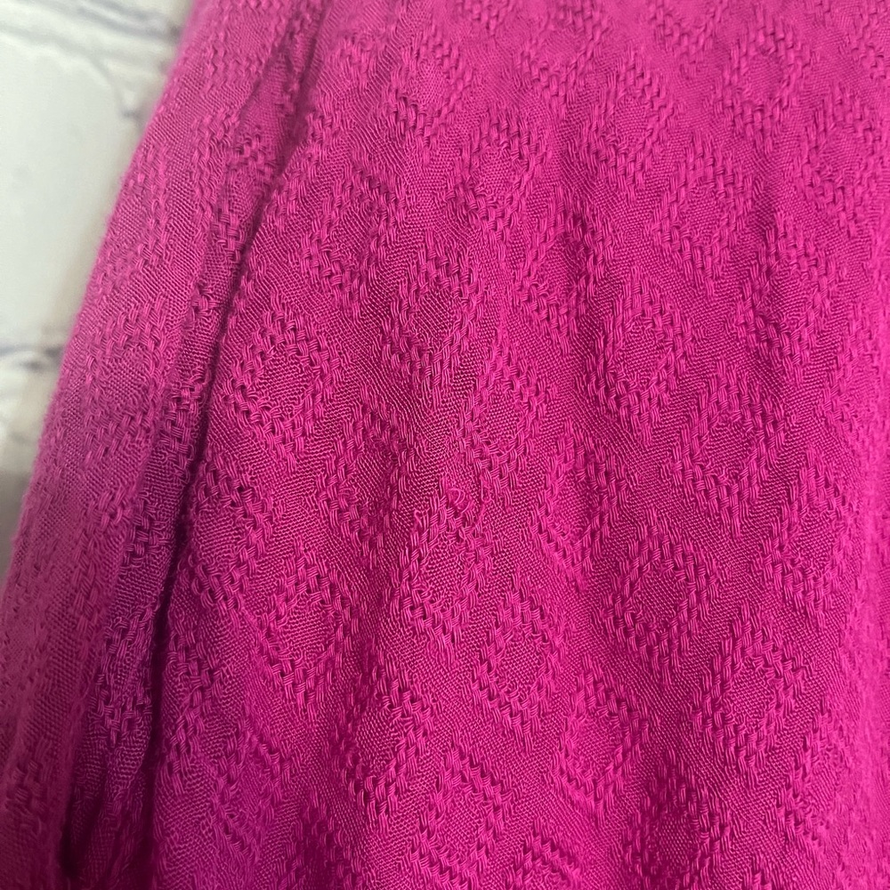 Maeve Anthropologie Breanna Wrap Silhouette Midi Dress Pink Size 8 Barbie - Picture 13 of 13